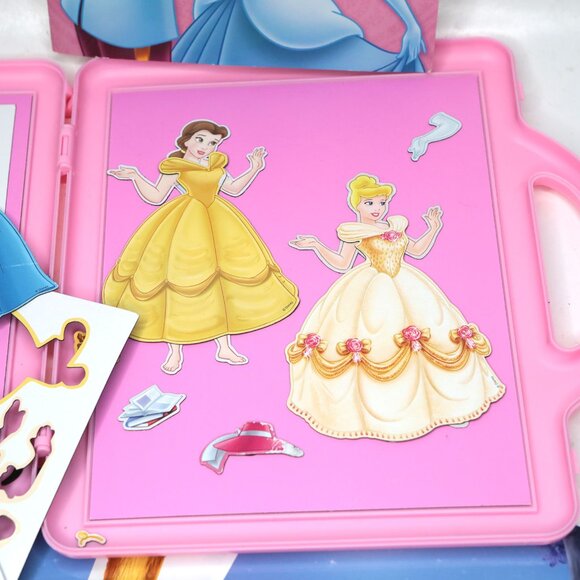 Disney Belle & Cinderella Enchanted Fashions: A Magnetic Book & Playset Pink - Picture 14 of 14